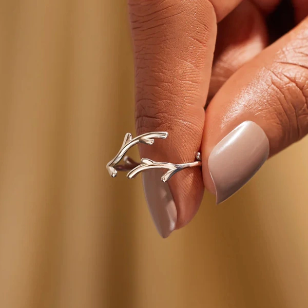  Simple deer antler ring for women Christmas festive atmosphere with ring popular fashion super hot jewelry