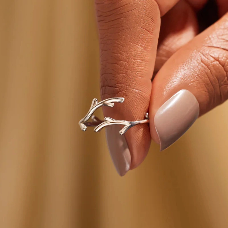  Simple deer antler ring for women Christmas festive atmosphere with ring popular fashion super hot jewelry