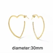 AS jewelry hot selling love heart shaped gold-plated earrings earrings earrings female erz24 earrings