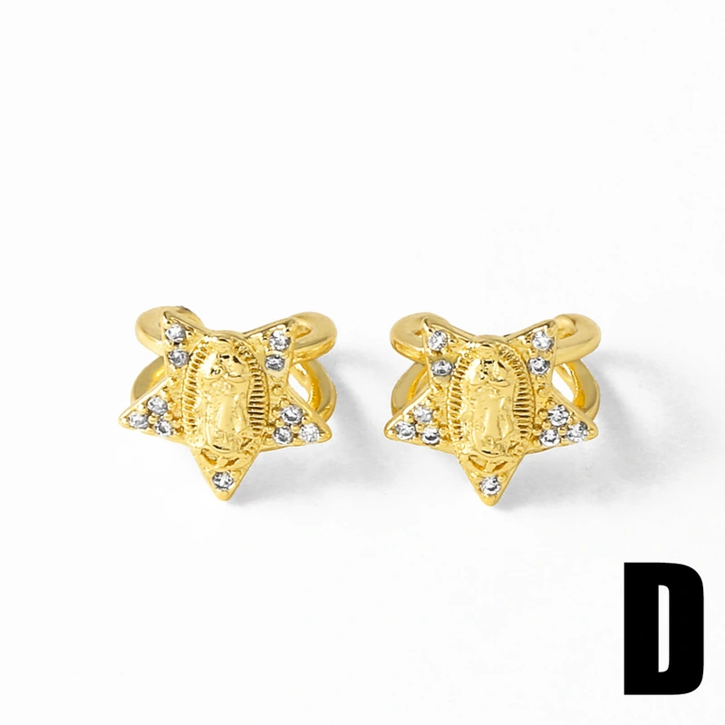 AS jewelry European and American love Virgin Mary earrings no ear piercing ear clip ers01 earrings