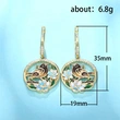 New style earrings with pastoral style, birdsong and flowers, epoxy earrings, handmade enamel earrings, manufacturers wholesale