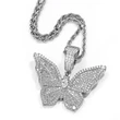 European and American hip-hop new butterfly pendant trend unisex street style necklace