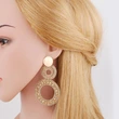 Rice bead woven earrings for women European and American jewelry INS style retro high-end earrings wholesale err78