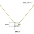  Fashion OL simple necklace geometric hollow design pendant light luxury daily versatile bead chain necklace