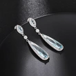 European and American fashion luxury earrings temperament water drop trend net red earrings long Korean slim earrings for women