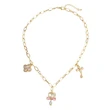 AS jewelry hot inlaid zircon cross pendant necklace accessories female gold-plated clavicle chain nkn05