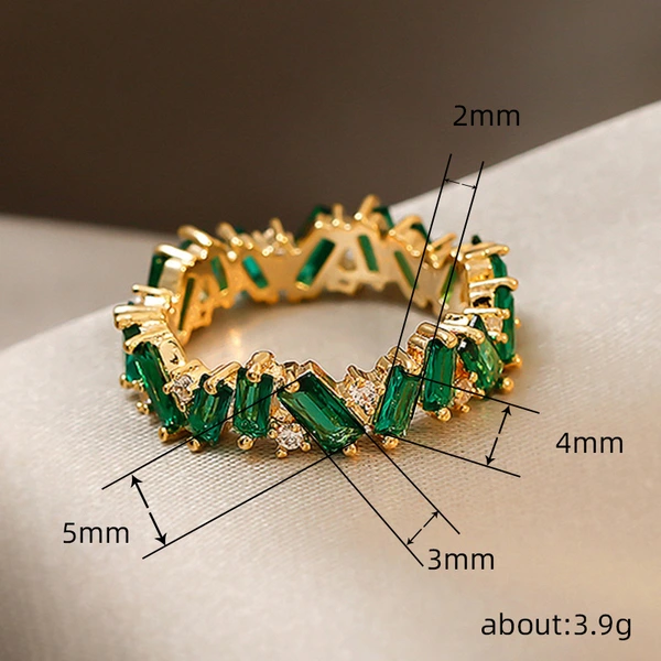 Japanese light luxury geometric ring French retro palace temperament irregular index finger ring queen ring