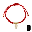 AS jewelry European and American red rope Madonna cross pendant bracelet gold-plated tennis racket hand jewelry female bra84