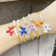 Clearance European and American style fashion pearl bracelet female Internet celebrity niche trend cute sweet balloon dog bracelet bre43