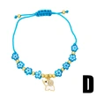 Clearance style colorful cute flower bracelet couple girlfriends handmade beaded musical note bear hand jewelry female brj85
