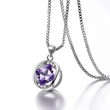  Hollow design diamond necklace design sense round bag versatile daily commuting necklace fashionable temperament necklace