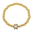 Clearance handmade gold-plated round bead bracelet European and American sunflower smiley face expression bracelet jewelry brg86