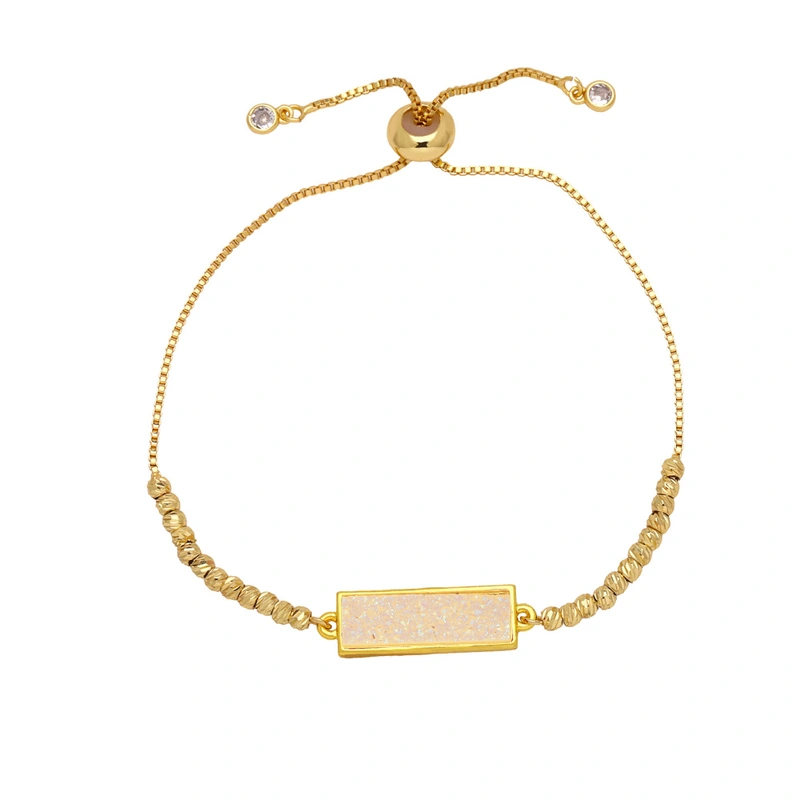 Jewelry colorful long bracelet European and American simple copper plated 18k gold bracelet hand jewelry wholesale brd23