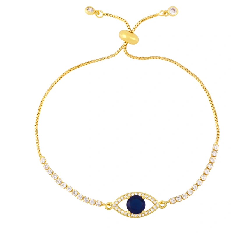2023 Hot Sale New Devil's Eye Bracelet European and American Internet Celebrity Zircon Bracelet Women Adjustable BRE45