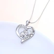   Hot selling heart-shaped necklace, fashionable and elegant elephant sweater chain, beautiful and elegant English female necklace