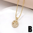 AS jewelry love cross pendant necklace gold-plated zircon inlaid Our Lady clavicle chain nkb101