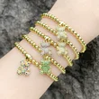 Hot selling personality cute bear bracelet women fashion retro elastic beaded bracelet jewelry brk56
