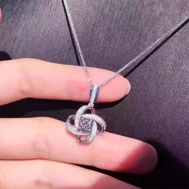 Japanese and Korean style new accessories exquisite flower zircon pendant necklace female literary forest plum clavicle chain