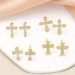 AS jewelry Europe and the United States hot selling cross earrings female copper plated 18k gold full zircon earrings era369