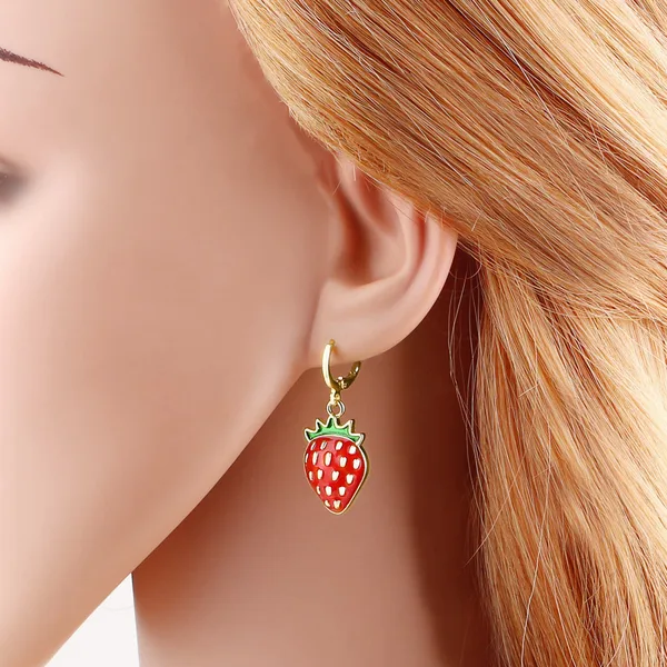 AS jewelry European and American oil drop fruit cherry strawberry pendant earrings earrings era098 earrings
