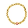 Clearance sale hot sale jewelry European and American fashion beaded bracelet women's gold elastic round bead bracelet wholesale brh87
