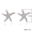   Hot selling starfish diamond earrings European and American creative five-pointed star full diamond zircon earrings ear jewelry