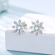  Fashion Christmas snowflake earrings for women, exquisite and small, festive matching earrings, popular New Year style