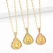 Clearance new jewelry national tide Maitreya Buddha necklace trend men and women sweater chain clavicle chain wholesale nkp28