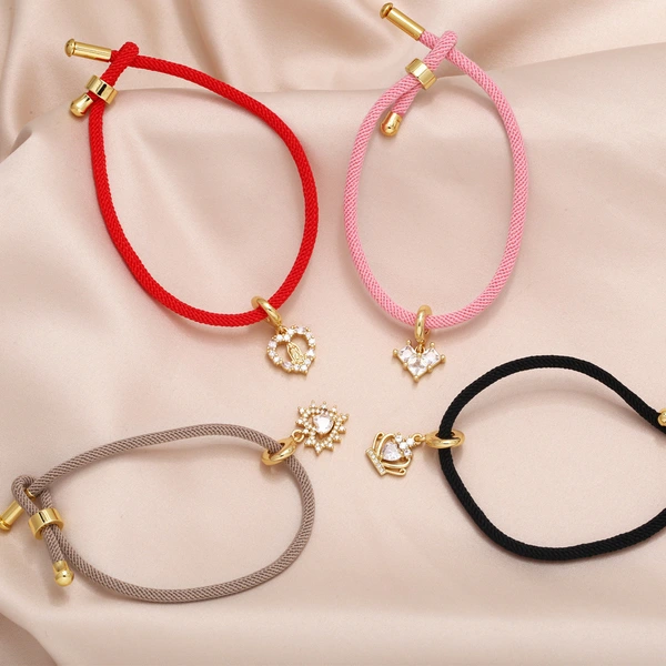 Hot selling love Madonna bracelet inlaid with zircon gold-plated peach heart pendant hand jewelry bracelet brc88