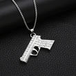 European and American hot-selling hip-hop rap pistol necklace fashion personality pendant necklace trendy cool versatile sweater chain nkb329