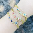 New star pin bracelet European and American fashion gold-plated oil drop Baku chain bracelet jewelry wholesale brm22