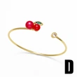 AS jewelry new hot selling fruit cherry full zircon cube gold-plated bracelet bracelet bre91 bangle