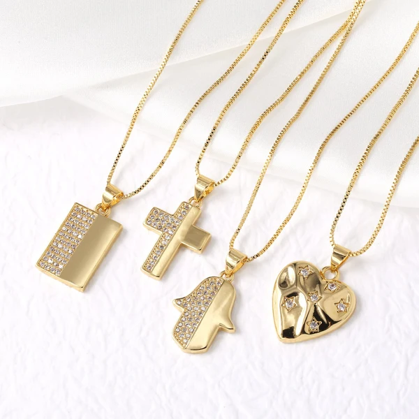 Clearance jewelry European and American love cross palm necklace clavicle necklace nkb719 necklace