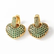 AS jewelry Europe and the United States hot selling colored zircon copper plated 18k gold love heart shaped earrings earrings earrings err22
