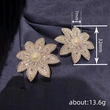  New style lady light luxury floral earrings for women exaggerated elegant imitation pearl earrings micro inlaid zircon jewelry