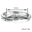  European and American simple leaf ring classic plain ring female daily matching fashion hot jewelry
