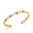European and American jewelry devil eye bracelet women's multi-color oil drop diamond eye C-shaped open bracelet brh25