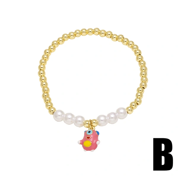 AS jewelry tooth ice cream bracelet female gold-plated oil drop pearl bracelet hand jewelry brh07
