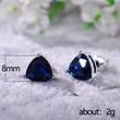 Fashionable colored gemstone earrings simple geometric triangle zircon earrings for women 2021 trendy mini earrings