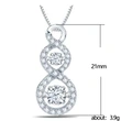 New hollow 8-shaped micro-inlaid zircon necklace simple personality pendant