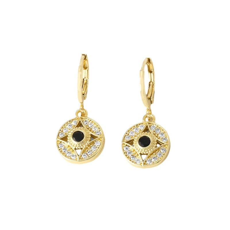 AS jewelry European and American hot devil eye pendant earrings female gold-plated zircon eye earrings era379
