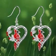    Hot selling parrot jewelry set oil painting lettering love design net celebrity style niche