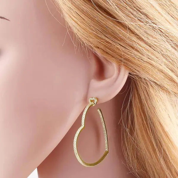 AS jewelry hot selling love heart shaped gold-plated earrings earrings earrings female erz24 earrings