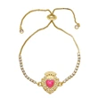 AS jewelry new color love heart pendant adjustable bracelet hand jewelry brg85 bracelet