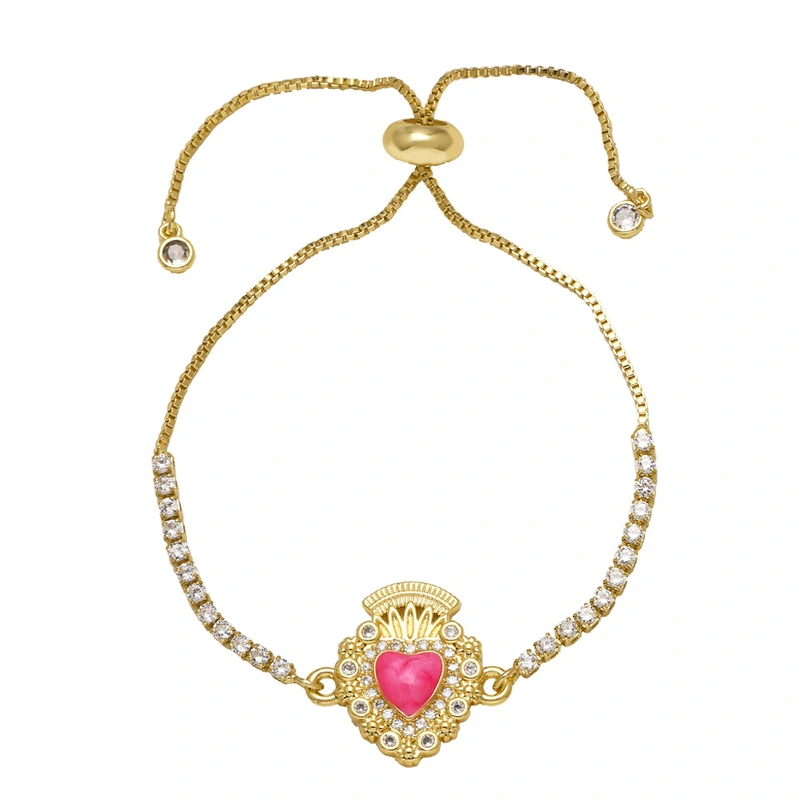 AS jewelry new color love heart pendant adjustable bracelet hand jewelry brg85 bracelet