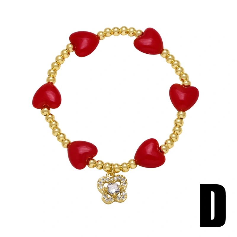 AS jewelry European and American red love star cherry pendant bracelet beaded hand jewelry brj06 bracelet