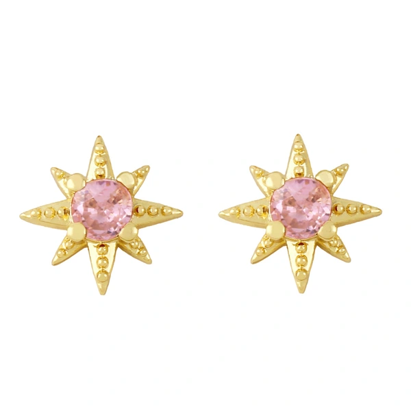 European and American new simple star diamond earrings niche high-end six-pointed star earrings net celebrity jewelry ery85