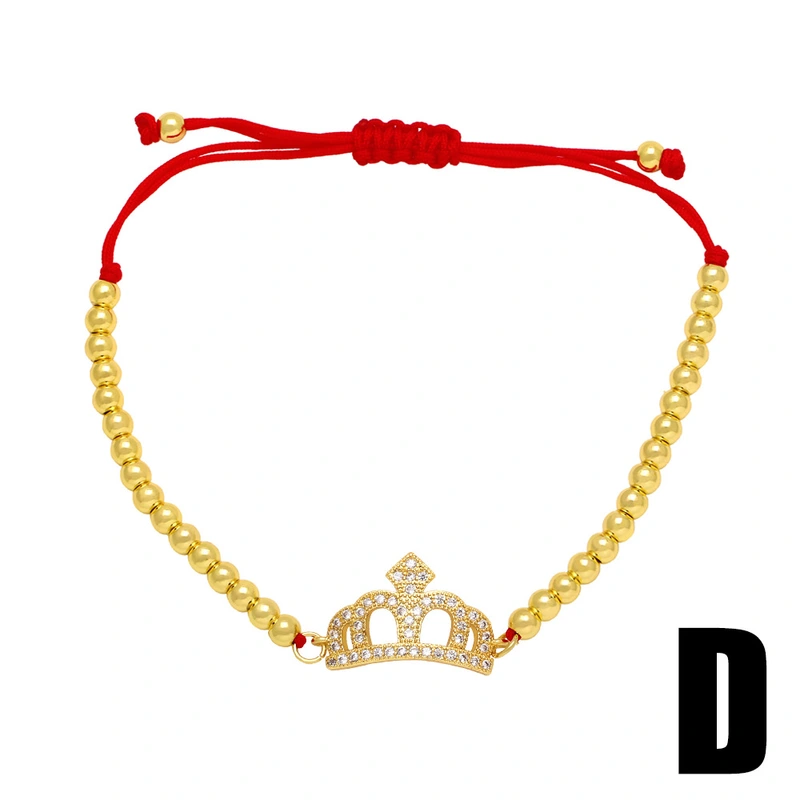 Hot selling zircon flower bracelet women's simple niche design personality adjustable red rope bracelet brk21