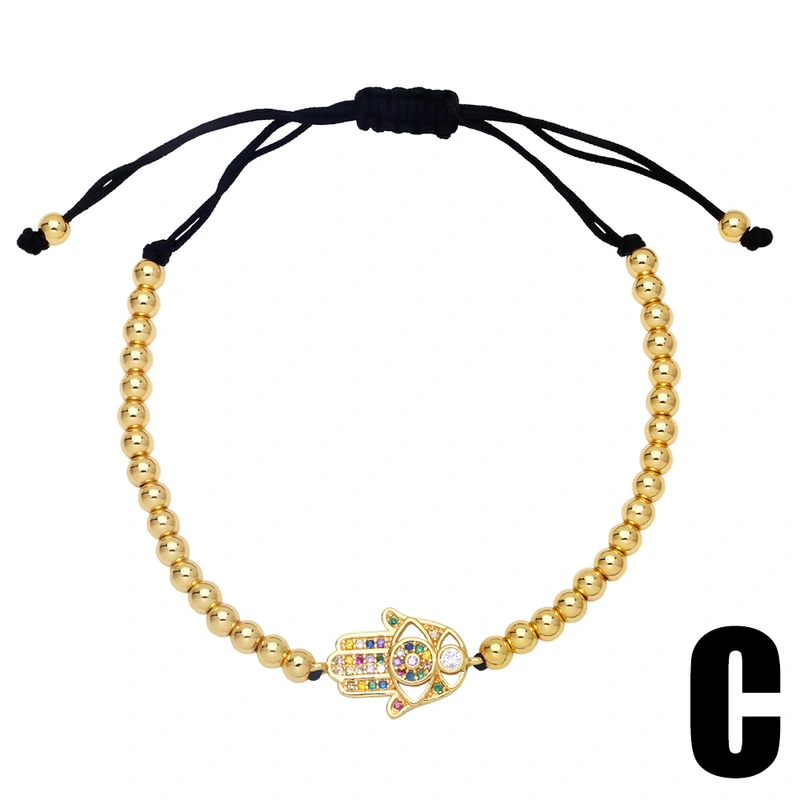 Clearance temperament hollow five-pointed star bracelet female European and American niche design inlaid with colorful zircon tree of life hand jewelry brf24