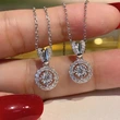 E-commerce supply classic round diamond necklace European and American fashion zircon pendant necklace for women wholesale